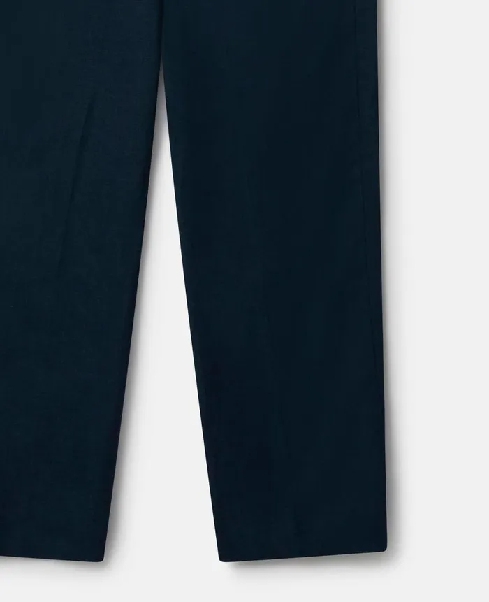 Kids Pants and Shorts Stella McCartney Linen Tailored Trousers Navy