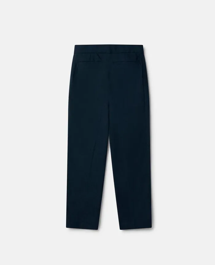 Kids Pants and Shorts Stella McCartney Linen Tailored Trousers Navy