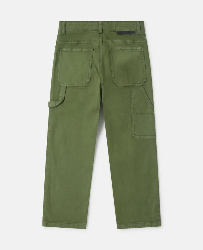 Kids Pants and Shorts Stella McCartney Patch Pocket Trousers Green