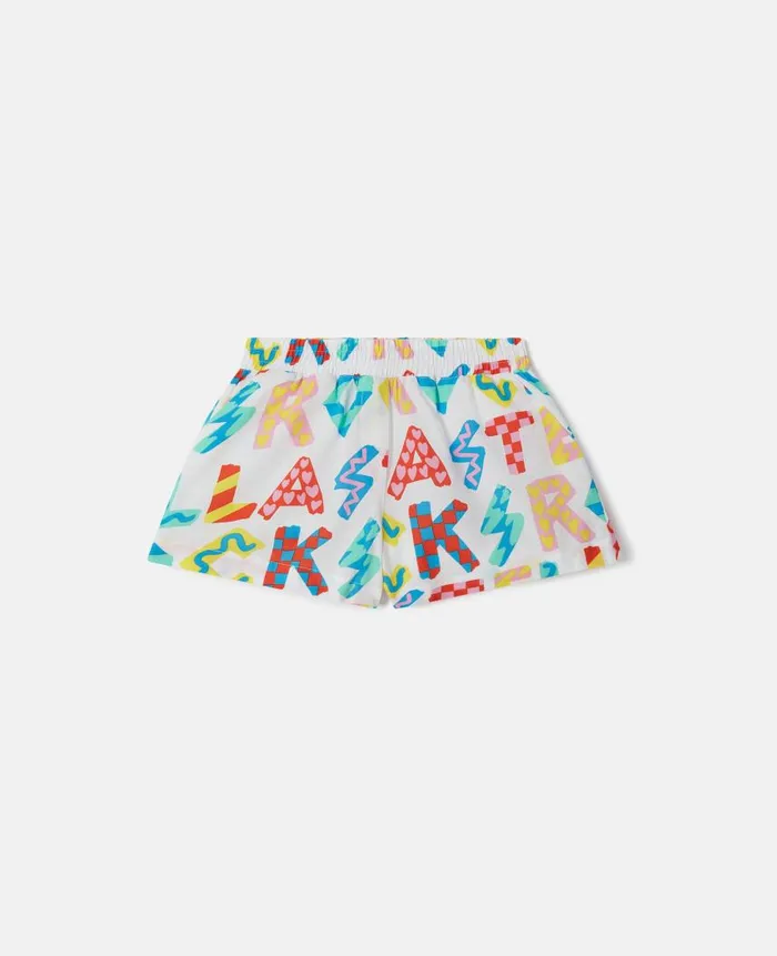 Kids Pants and Shorts Stella McCartney Stella Rocks Shorts White Multicolour