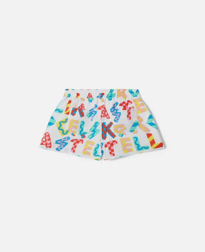 Kids Pants and Shorts Stella McCartney Stella Rocks Shorts White Multicolour