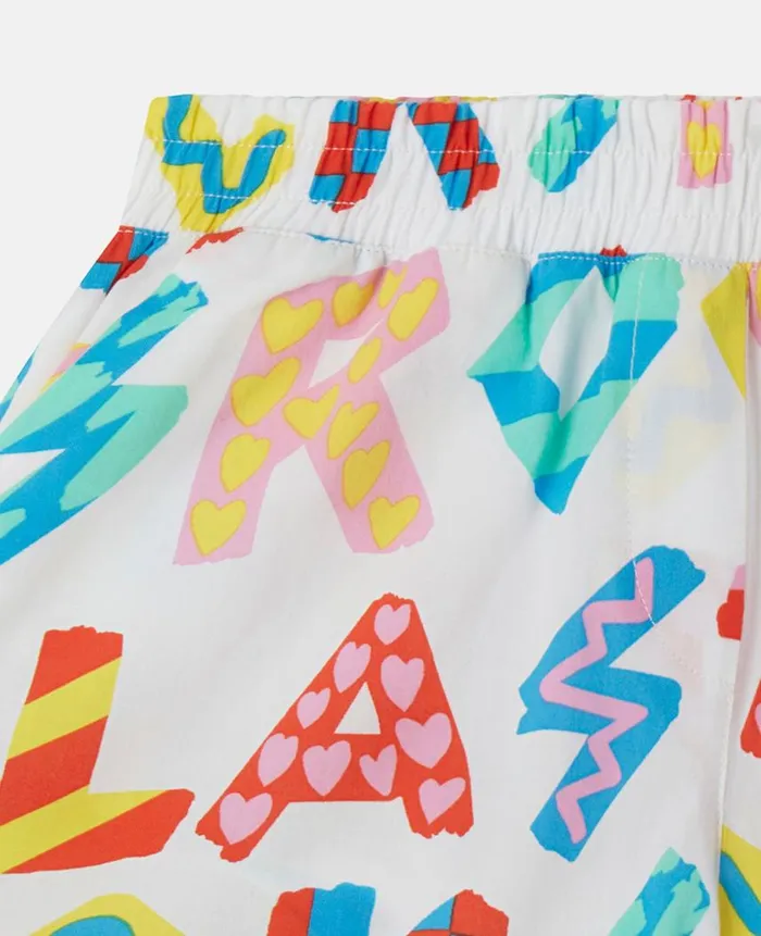 Kids Pants and Shorts Stella McCartney Stella Rocks Shorts White Multicolour