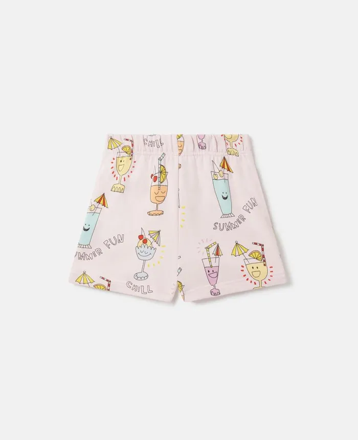 Kids Pants and Shorts Stella McCartney Summer Cocktail Print Shorts Pink