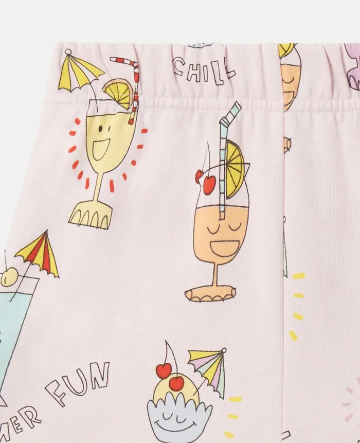 Kids Pants and Shorts Stella McCartney Summer Cocktail Print Shorts Pink