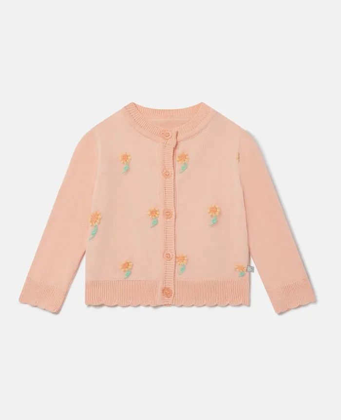 Kids Sweaters and Cardigans Stella McCartney Sunflower Cardigan Pink