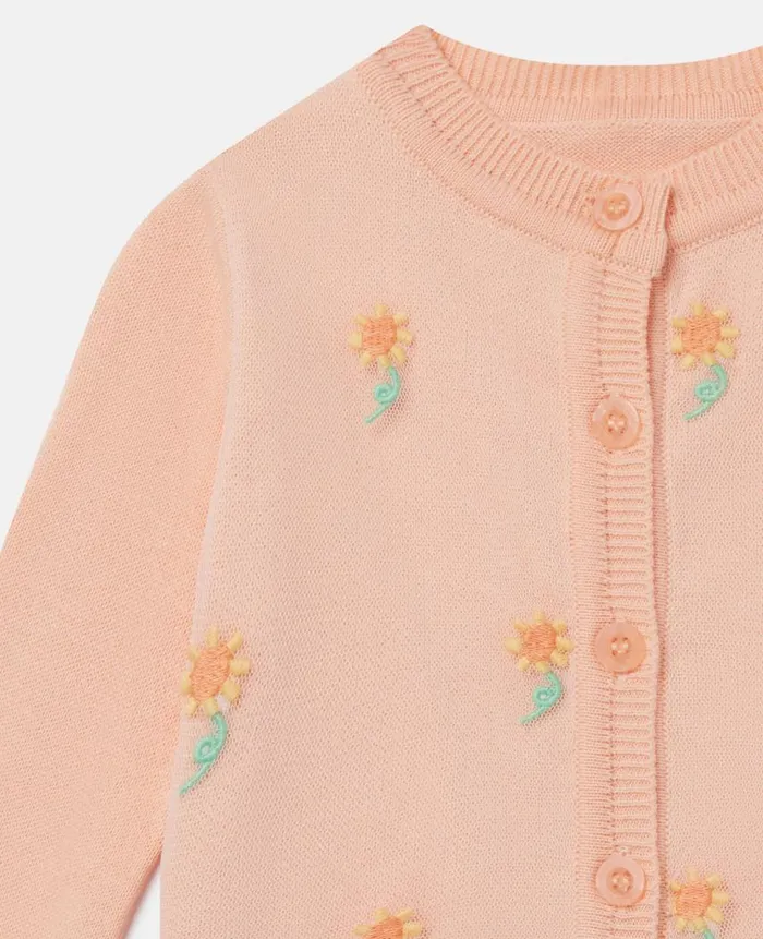 Kids Sweaters and Cardigans Stella McCartney Sunflower Cardigan Pink