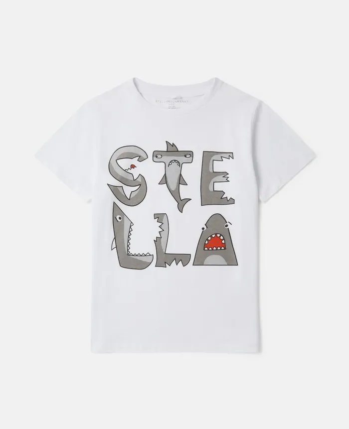 Kids TShirts And Sweatshirt Stella McCartney 039STELLA039 Shark Print TShirt Ivory Kids TShirts And Sweatshirt Stella McCartney 039STELLA039 Shark Print TShirt Ivory