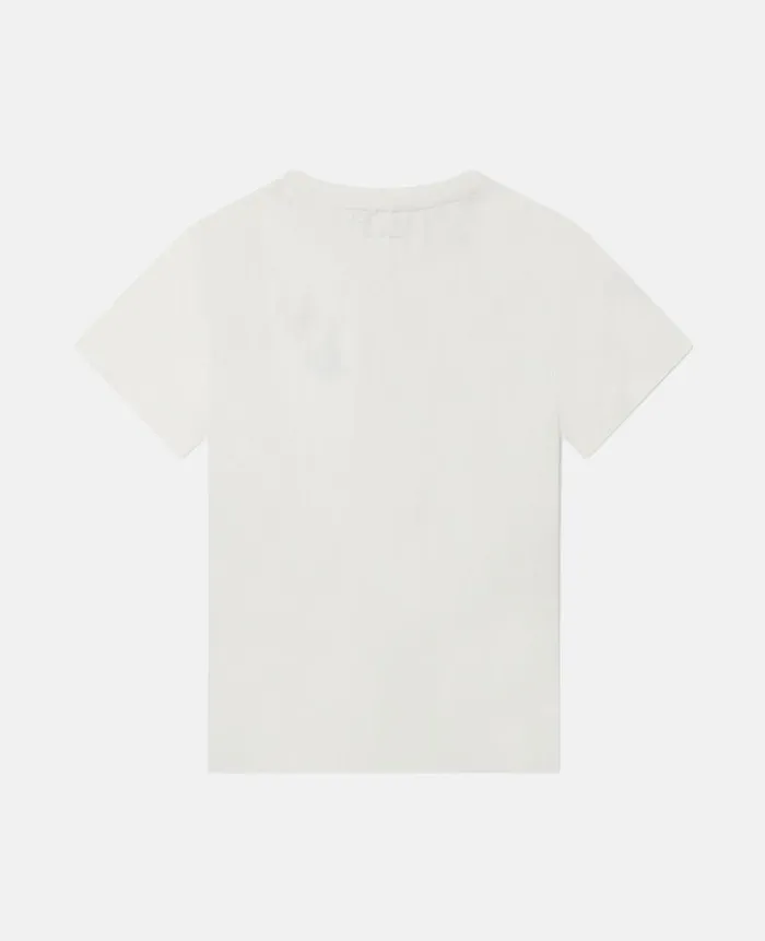 Kids TShirts And Sweatshirt Stella McCartney 3D Glasses Pocket TShirt Ivory