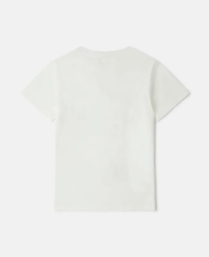 Kids TShirts And Tops Stella McCartney Summer Doodles Motif TShirt Ivory