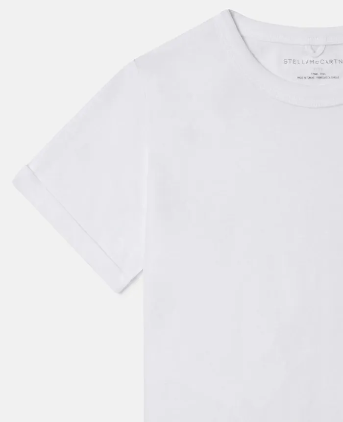 Kids TShirts And Tops Stella McCartney Sunshine Badge TShirt White