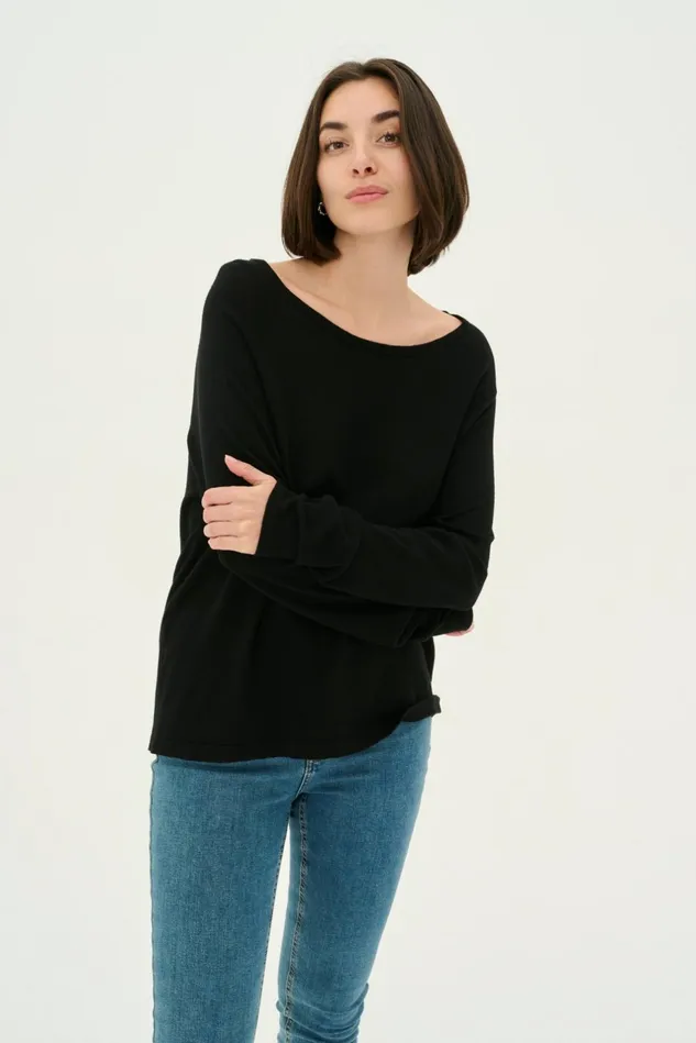 Knitwear and Cardigans Women CULTURE CUannemarie Knitted Pullover Black