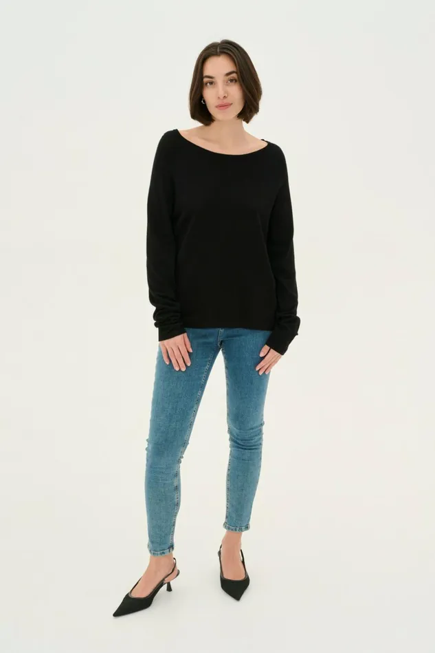 Knitwear and Cardigans Women CULTURE CUannemarie Knitted Pullover Black