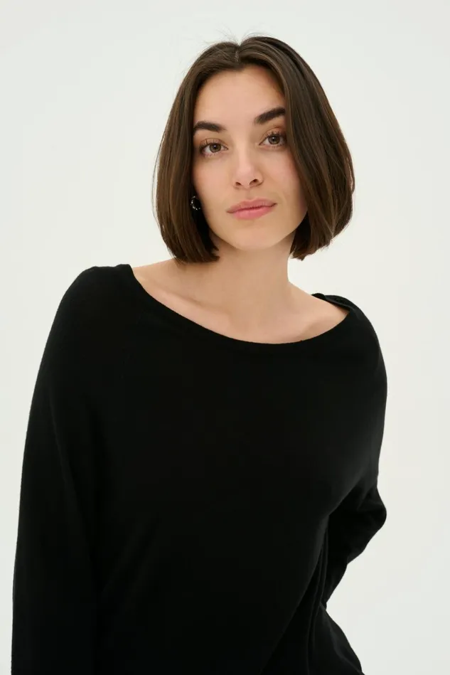 Knitwear and Cardigans Women CULTURE CUannemarie Knitted Pullover Black