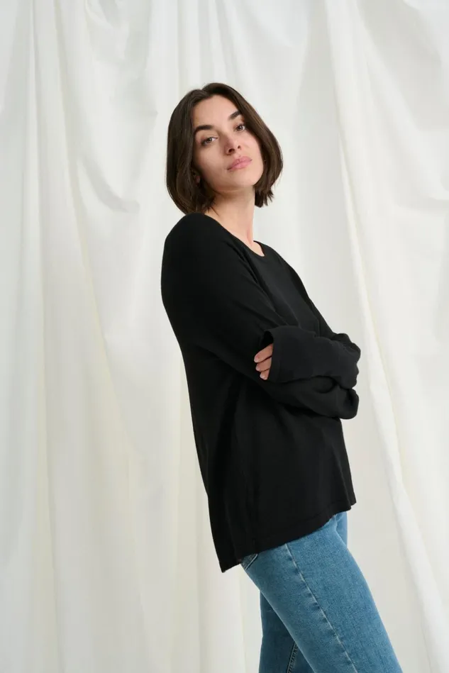 Knitwear and Cardigans Women CULTURE CUannemarie Knitted Pullover Black