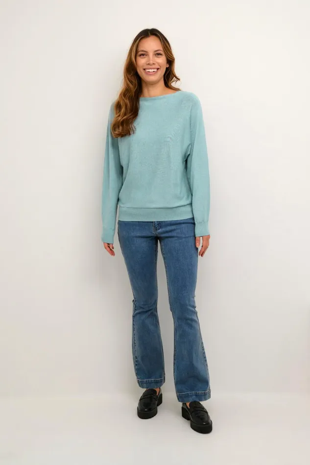 Knitwear and Cardigans Women CULTURE CUannemarie Pullover Tourmaline Melange