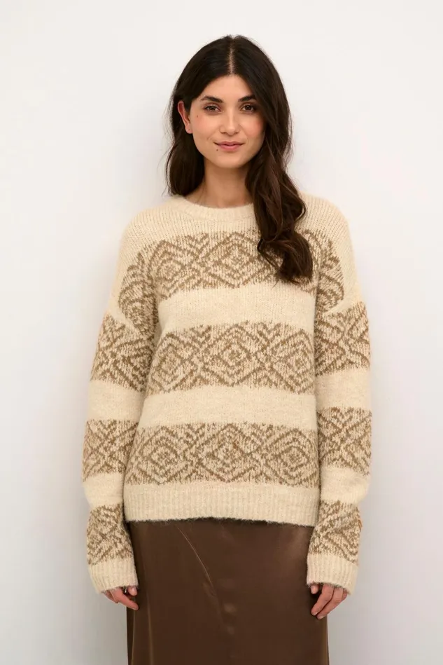 Knitwear and Cardigans Women CULTURE CUIona Pullover Whitecap Melange