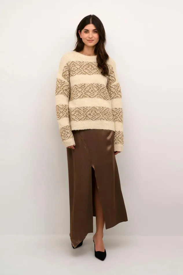Knitwear and Cardigans Women CULTURE CUIona Pullover Whitecap Melange