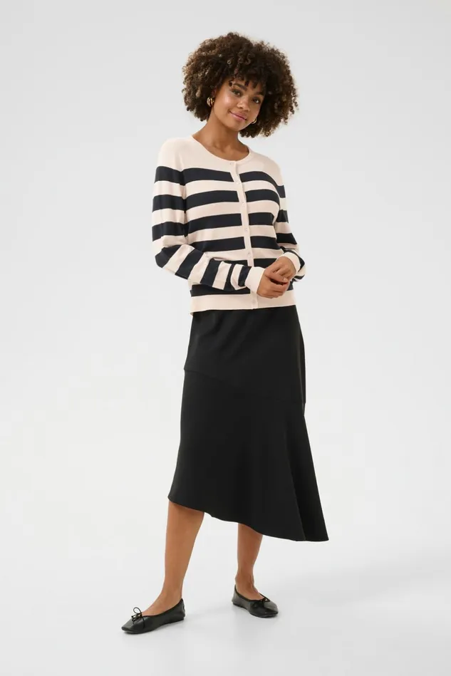 Knitwear and Cardigans Women CULTURE CUsabi Cardigan Whitecapsalute Stripe