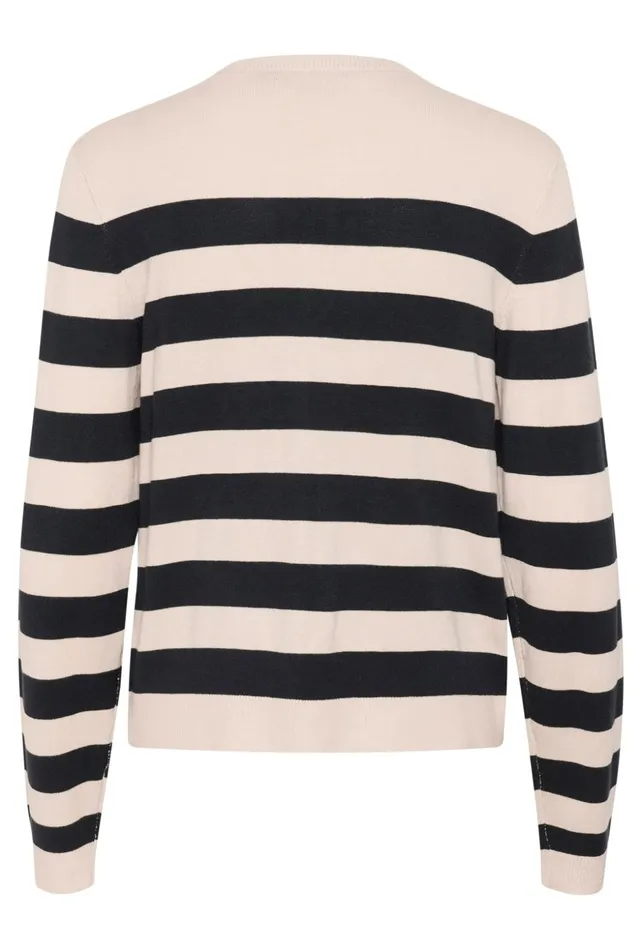 Knitwear and Cardigans Women CULTURE CUsabi Cardigan Whitecapsalute Stripe