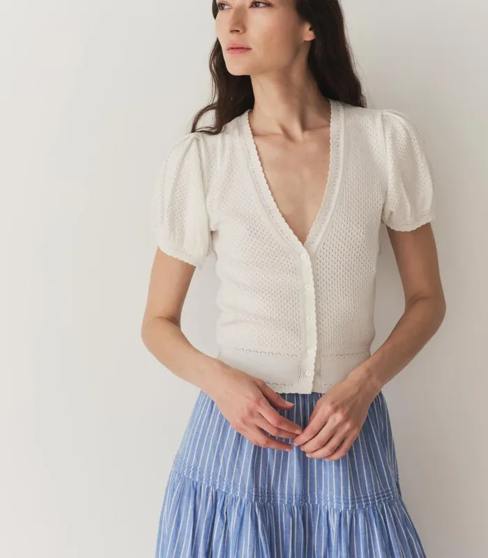 Knitwear Women DEN Ambrose Cardigan Ivory