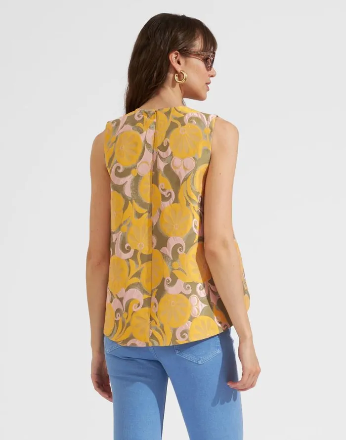 La Scala Top Moonflower Yellow Women La Double J Shirts and Tops La Scala Top Moonflower Yellow Women La Double J Shirts and Tops