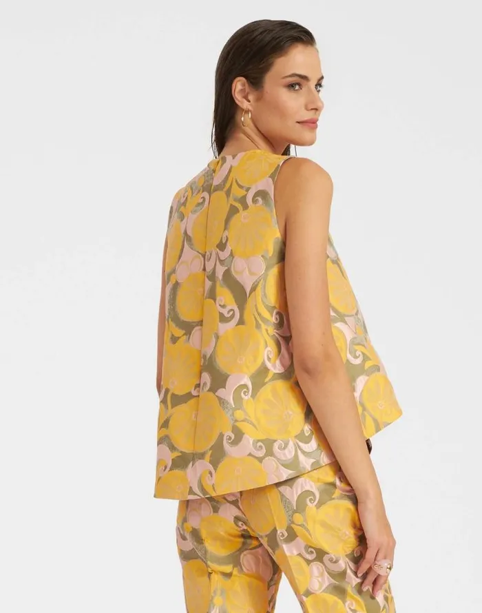 La Scala Top Moonflower Yellow Women La Double J Shirts and Tops La Scala Top Moonflower Yellow Women La Double J Shirts and Tops