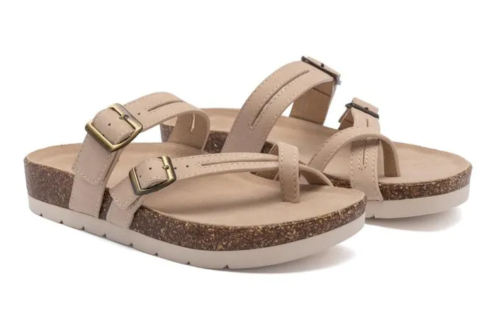 Lanai Thong Sandal Beige Womens Abeo Sandals
