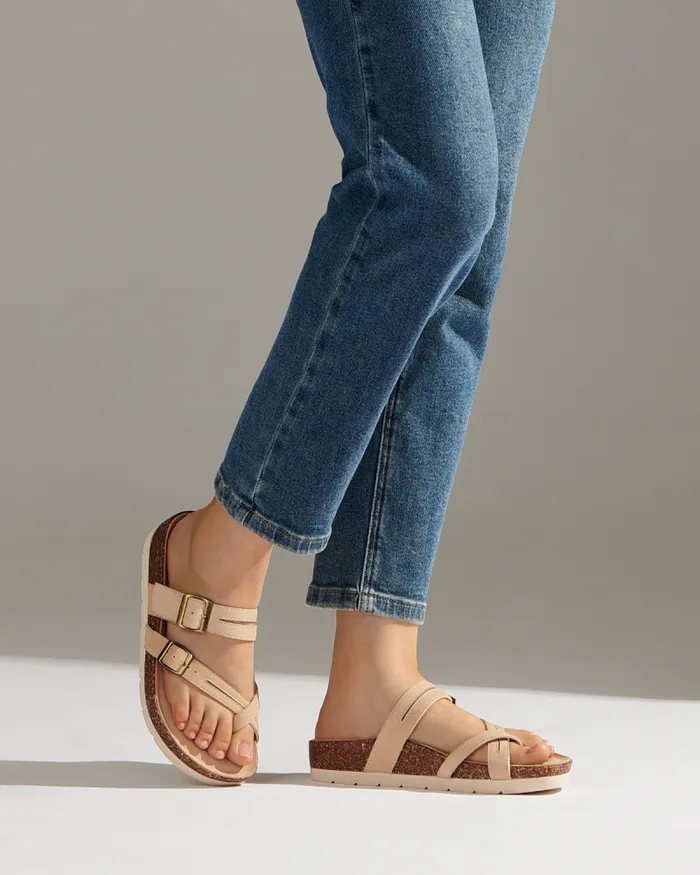 Lanai Thong Sandal Beige Womens Abeo Sandals