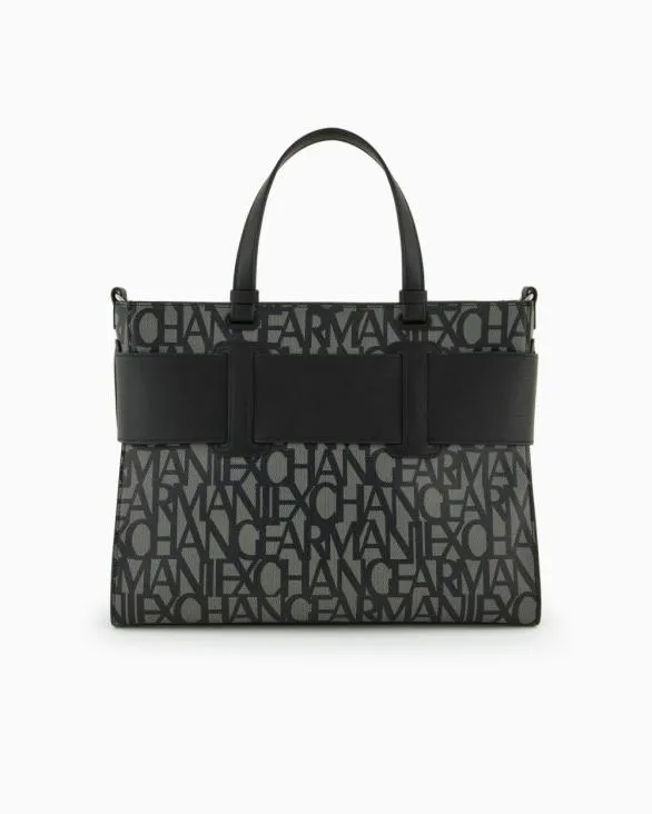 Large Tote Bag With Double Handles And Shoulder Strap Black Women Armani Shoppers Large Tote Bag With Double Handles And Shoulder Strap Black Women Armani Shoppers