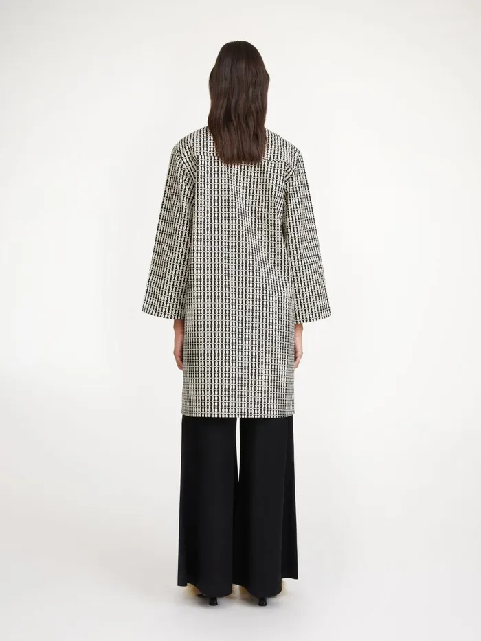 Lattiena Midi Dress Black Monogram Women By Malene Birger Dresses