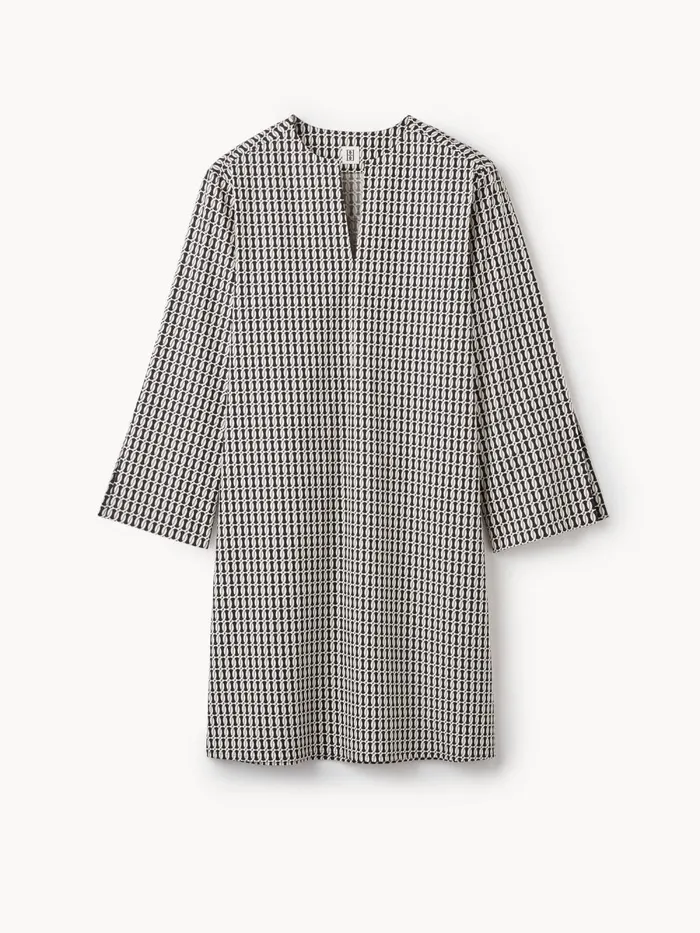 Lattiena Midi Dress Black Monogram Women By Malene Birger Dresses