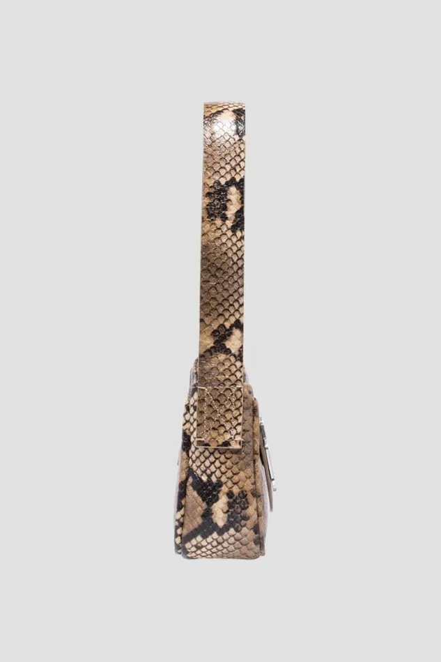 Leather Shoulder Bag Mini Snakeskin Snakeskin Beige Women MISBHV Bags
