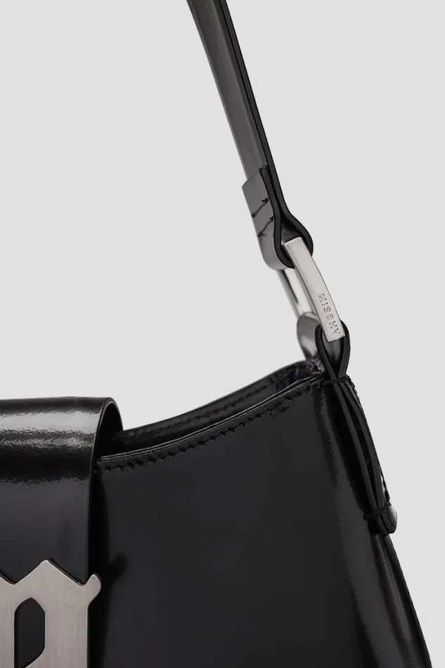Leather Shoulder Bag Small Black Women MISBHV Bags