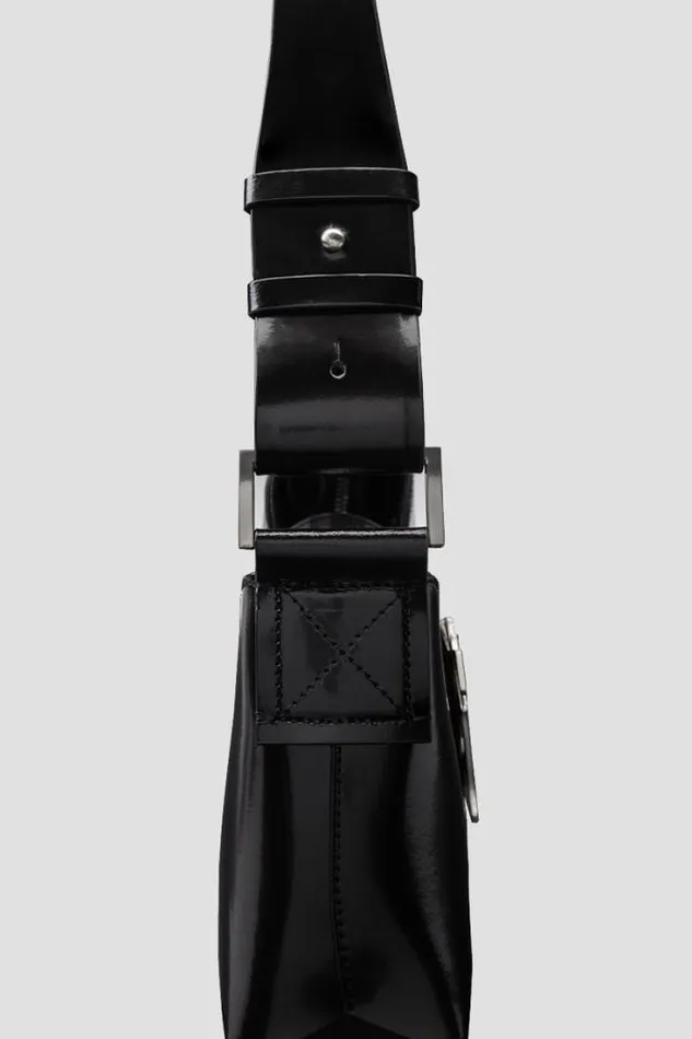 Leather Shoulder Bag Small Black Women MISBHV Bags