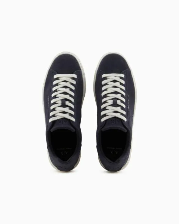 Leather Sneakers With Logo Navyblue Men Armani Sneakers Leather Sneakers With Logo Navyblue Men Armani Sneakers