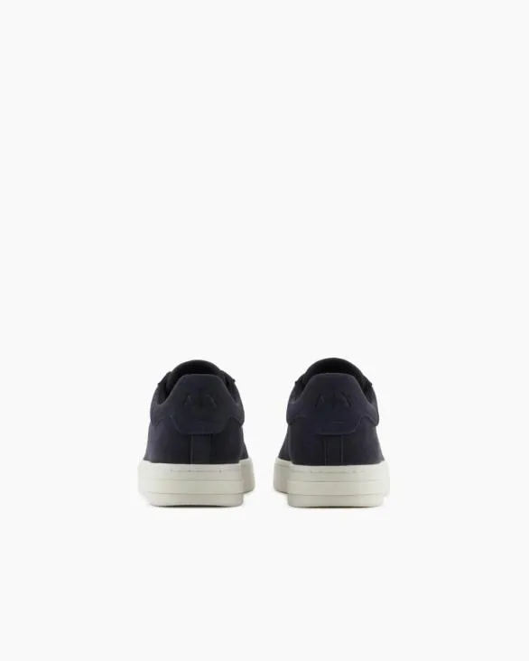 Leather Sneakers With Logo Navyblue Men Armani Sneakers Leather Sneakers With Logo Navyblue Men Armani Sneakers