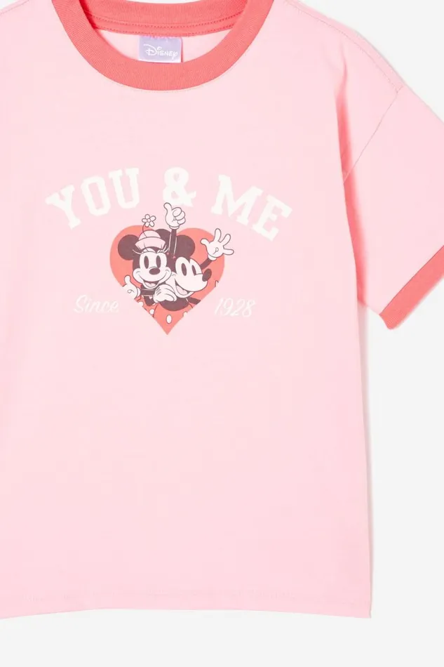 License Drop Shoulder Short Sleeve Tee Lcn Dis Minnie You and Meblush Pink Girls Cotton On Tops and TShirts License Drop Shoulder Short Sleeve Tee Lcn Dis Minnie You and Meblush Pink Girls Cotton On Tops and TShirts