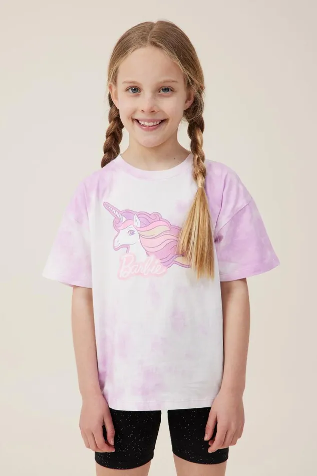 License Drop Shoulder Short Sleeve Tee Lcn Mat Barbie Unicornpale Violet Girls Cotton On Tops and TShirts License Drop Shoulder Short Sleeve Tee Lcn Mat Barbie Unicornpale Violet Girls Cotton On Tops and TShirts