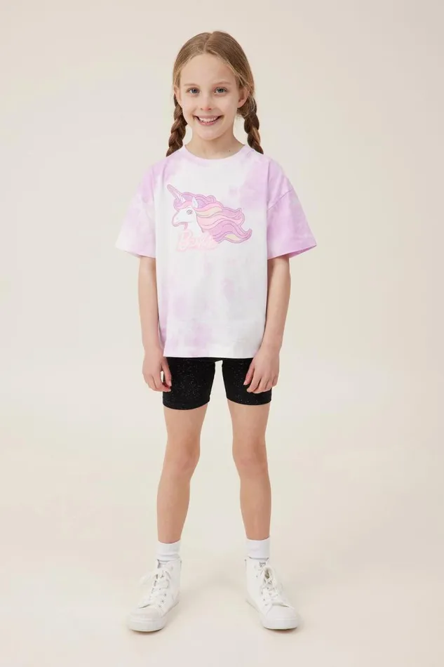License Drop Shoulder Short Sleeve Tee Lcn Mat Barbie Unicornpale Violet Girls Cotton On Tops and TShirts License Drop Shoulder Short Sleeve Tee Lcn Mat Barbie Unicornpale Violet Girls Cotton On Tops and TShirts