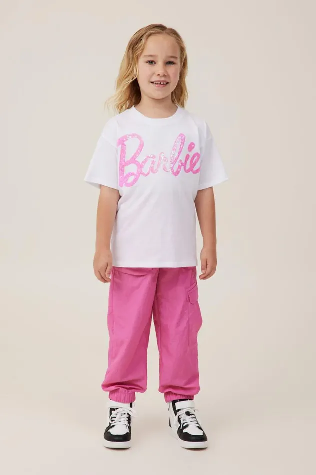 License Drop Shoulder Short Sleeve Tee Lcn Mat Barbiewhite Girls Cotton On Tops and TShirts License Drop Shoulder Short Sleeve Tee Lcn Mat Barbiewhite Girls Cotton On Tops and TShirts