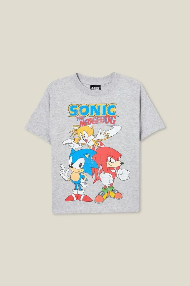 License Drop Shoulder Short Sleeve Tee Lcn Seg Fog Grey Marlesonic Friend Group Boys Cotton On Tops and TShirts