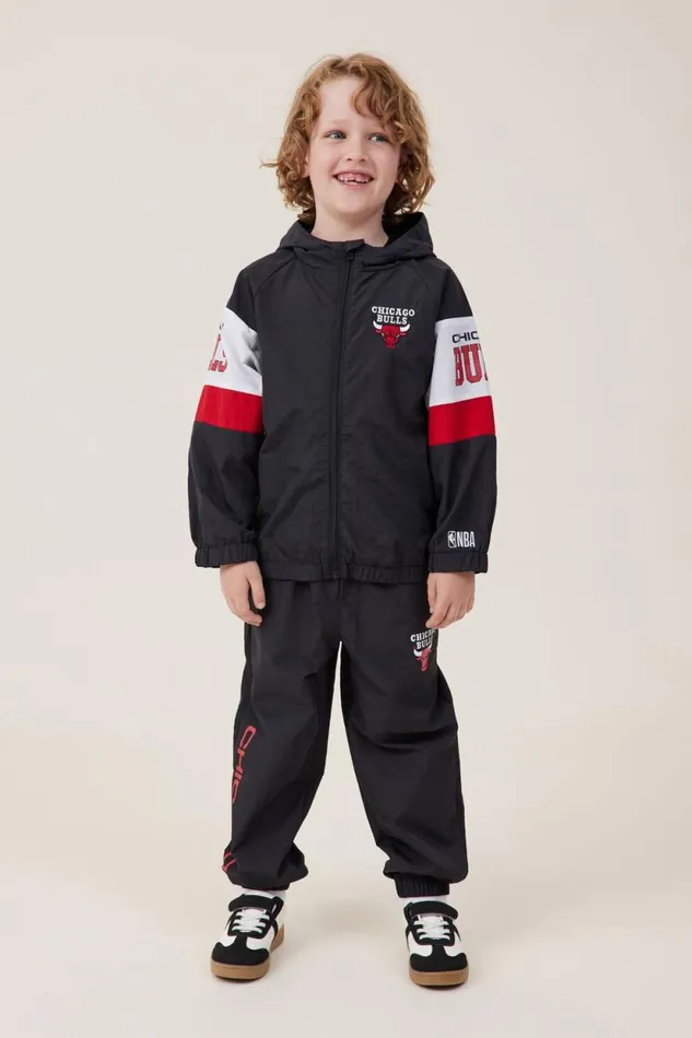 License Spray Jacket Lcn Nba Phantomchicago Bulls Boys Cotton On Jackets and Sweaters