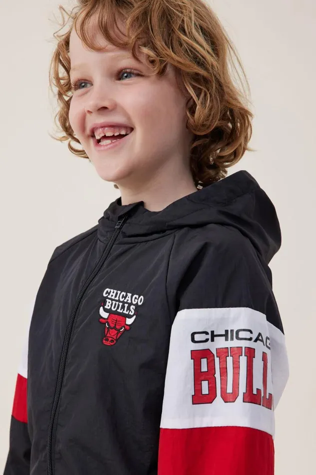 License Spray Jacket Lcn Nba Phantomchicago Bulls Boys Cotton On Jackets and Sweaters