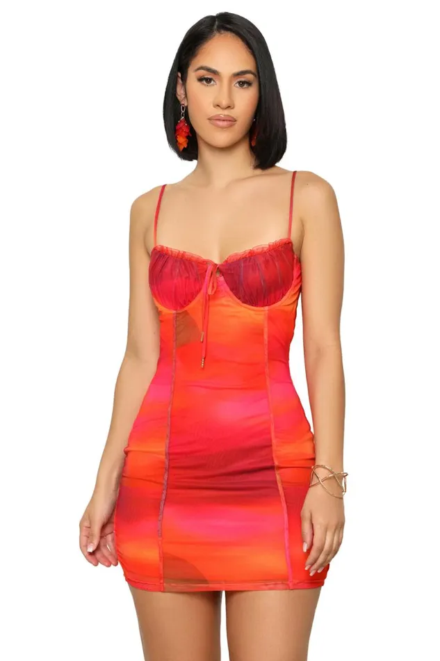 Lilly039s Kloset Dresses Women Horizon Glow Mesh Mini Dress