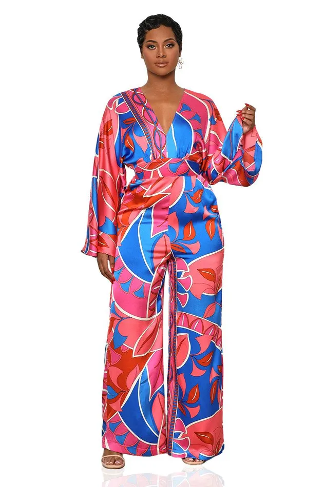 Lilly039s Kloset Jumpsuits and Rompers Women Lady Of The Hour Jumpsuit Red Multi FINAL SALE Lilly039s Kloset Jumpsuits and Rompers Women Lady Of The Hour Jumpsuit Red Multi FINAL SALE