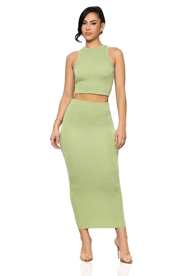 Lilly039s Kloset Sets Women Just Chill Skirt Set Sage