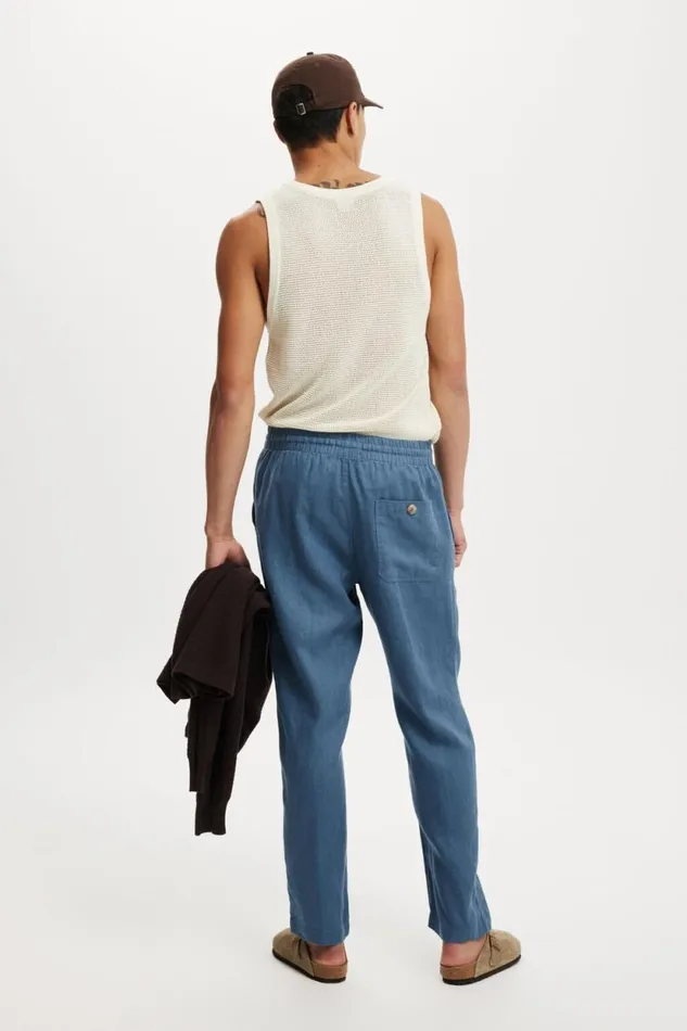 Linen Pant Moonlight Blue Men Cotton On Pants Linen Pant Moonlight Blue Men Cotton On Pants