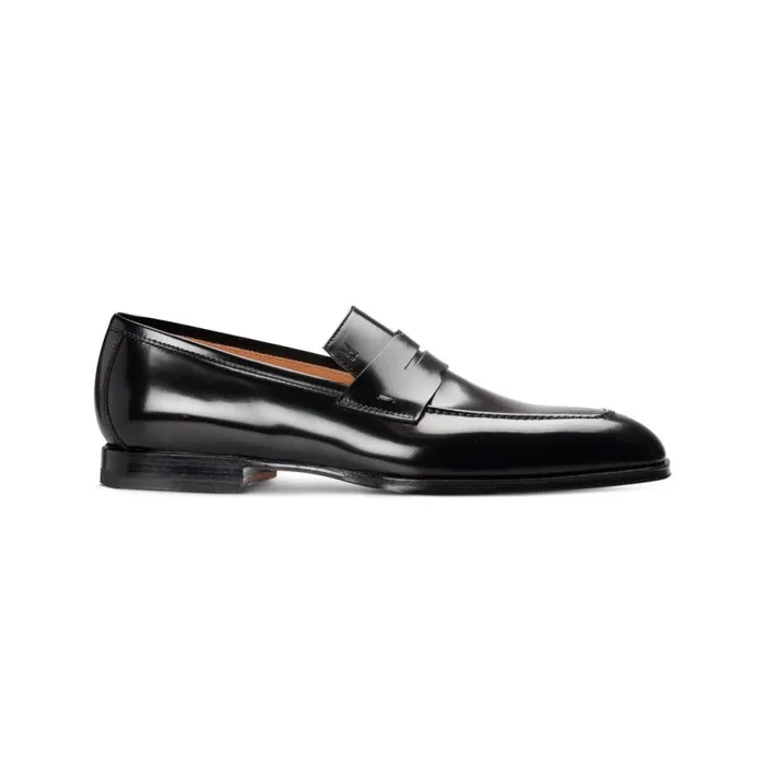 Loafers Men Moreschi Black Leather Loafer