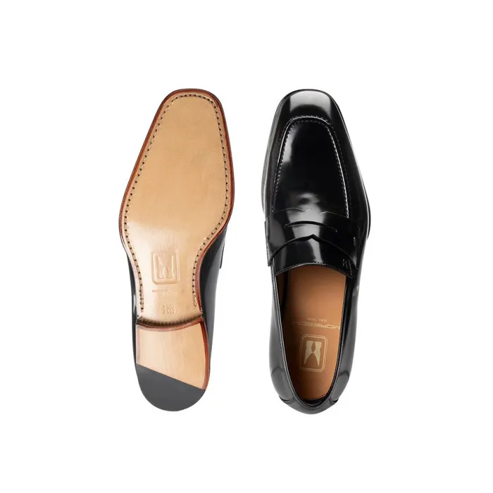 Loafers Men Moreschi Black Leather Loafer
