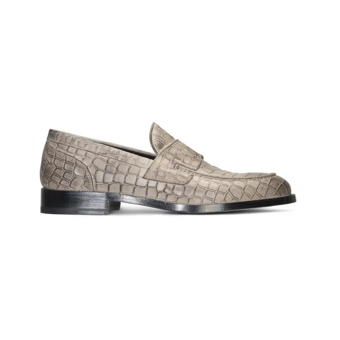 Loafers Men Moreschi FOR HIM 8211 Grey Leather Loafer